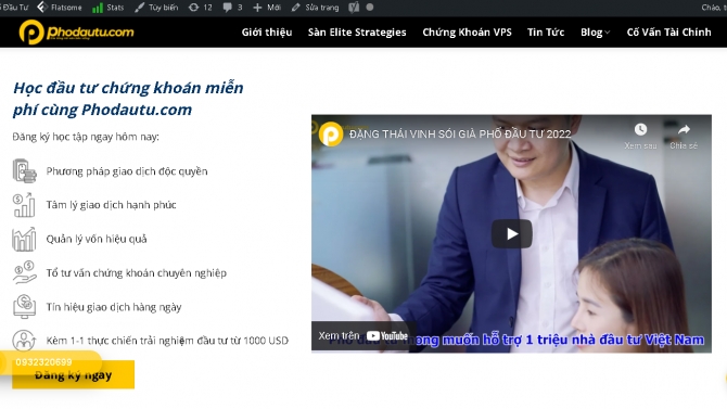 Thiết kế v&agrave; quản trị web phodautu.com
