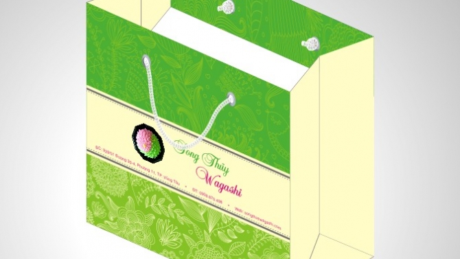 Thiết kế t&uacute;i giấy Song Thủy WAGASHI