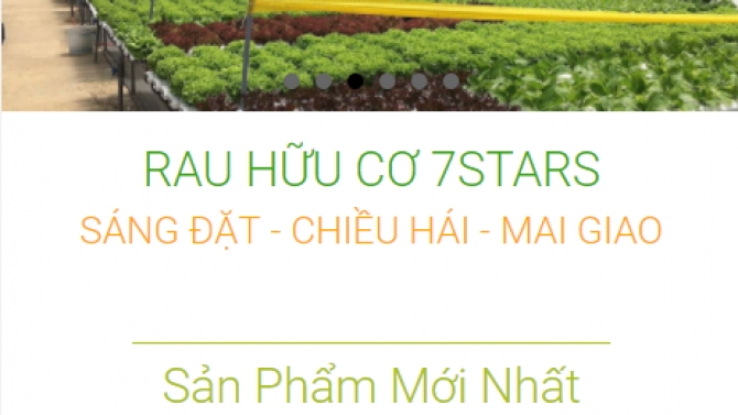 Thiết kế website b&aacute;n h&agrave;ng rau sạch - raucuorganic.com