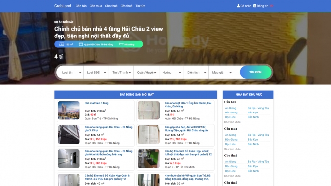 Website rao vặt bất động sản