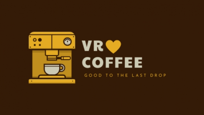 Thiết kế logo qu&aacute;n coffee: VR Coffee