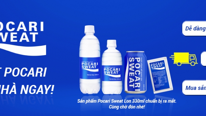 Thiết kế h&igrave;nh ảnh website cho Pocari Việt Nam