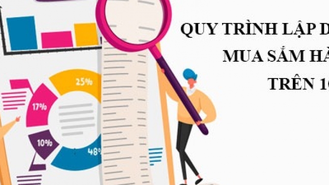Quy tr&igrave;nh lập dự to&aacute;n mua sắm h&agrave;ng h&oacute;a, thiết bị tr&ecirc;n 100 triệu