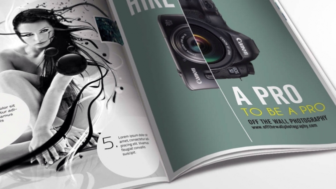 Off the wall photography print ad