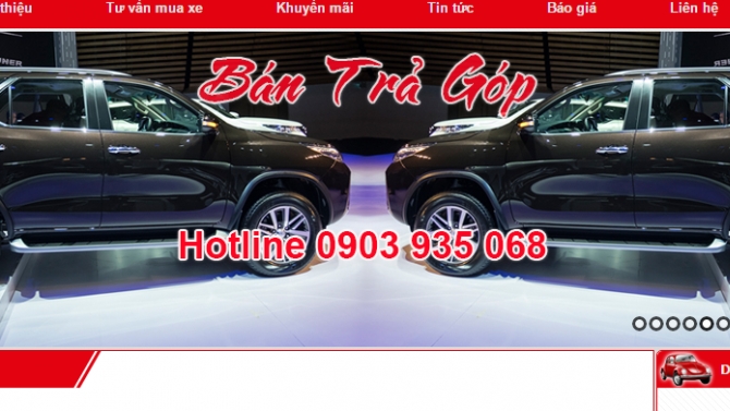 thiết kế web b&aacute;n xe hơi