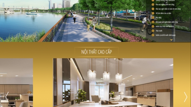 Thiết kế website bất động sản goldenriver