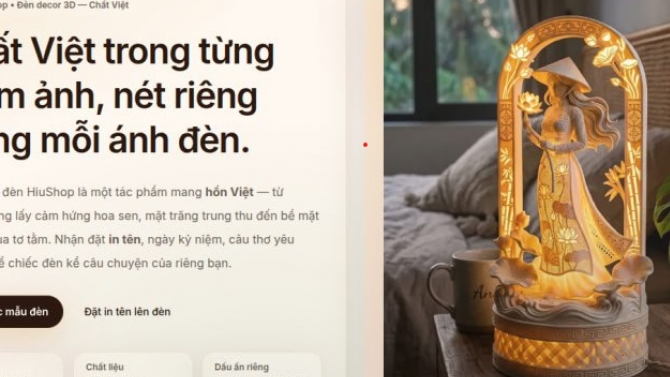 WebSite B&aacute;n Đ&egrave;n In 3D Theo Y&ecirc;u Cầu