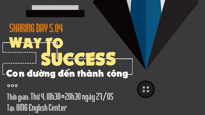 Poster Hội thảo Sharing Day - TT Anh ngữ OMG