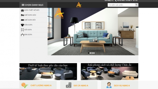 Website b&aacute;n sofa