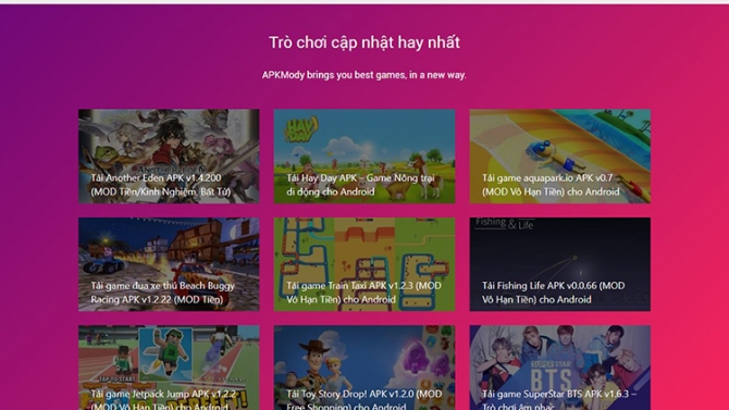 Thiết kế website game