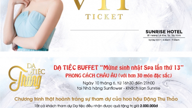 Thiết kế V&eacute; mời cho Spa