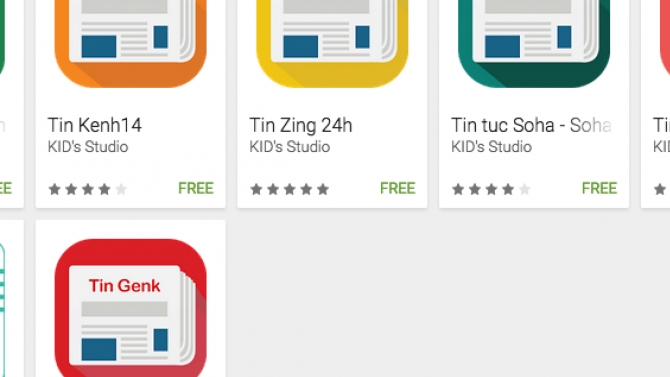 App android tren Play Store
