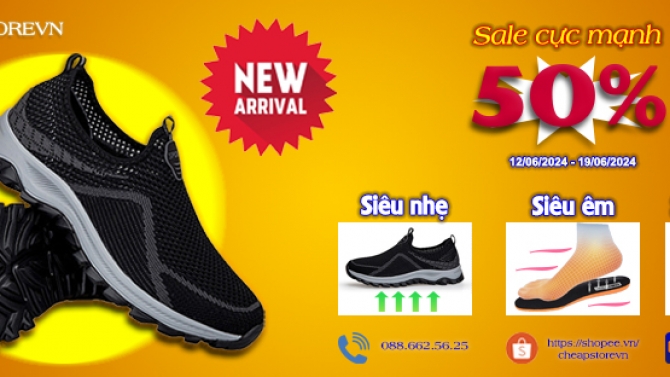 Banner quảng c&aacute;o gi&agrave;y