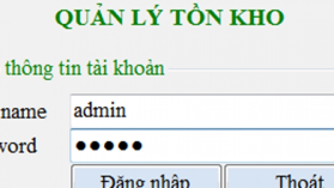 Phần mềm quản l&yacute; tồn kho