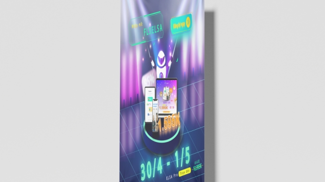 Hoạt họa AE Logo ELSA v&agrave; banner quảng c&aacute;o sự kiện.