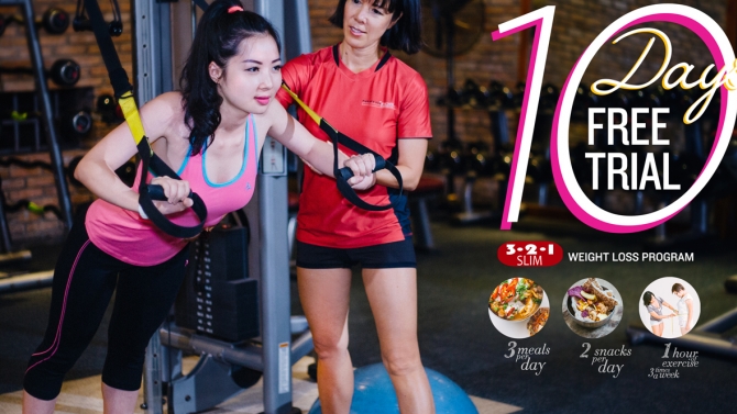 Chụp h&igrave;nh, thiết kế đồ hoạ: quảng c&aacute;o chương tr&igrave;nh giảm c&acirc;n 312SLIM tại Nutrifort Fitness