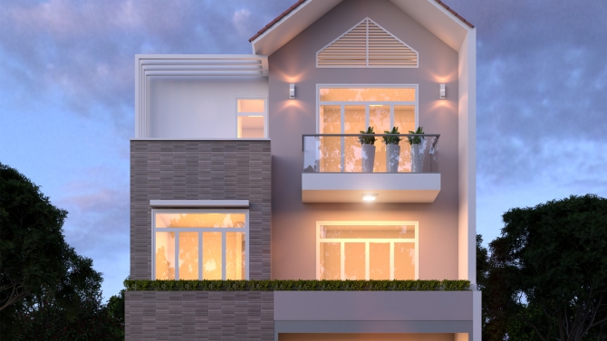 Nh&agrave; Phố Mặt Tiền 7m