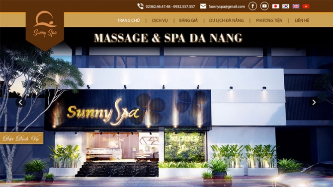 Thiết Kế Giao Diện Website Sunny Spa
