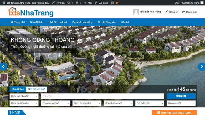 Thiết kế v&agrave; Admin Wed Bất động sản Nha Trang