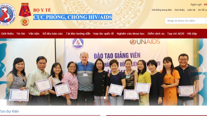 Cổng th&ocirc;ng tin CỤC PH&Ograve;NG, CHỐNG HIV/AIDS