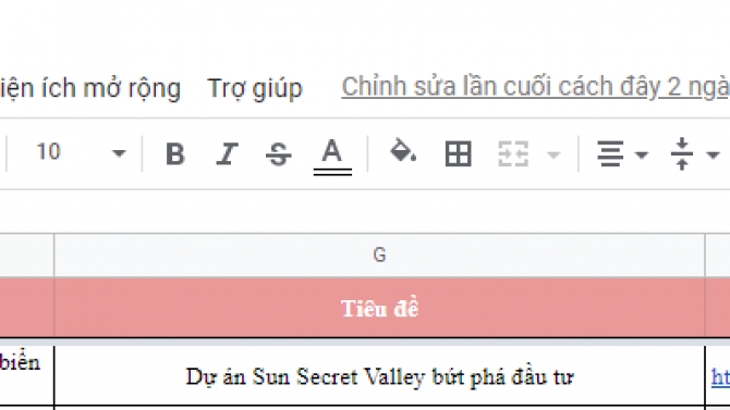 Kế hoạch content Website