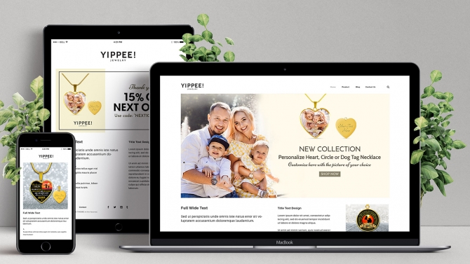YIPPEE Jewelry | Website layouts Design