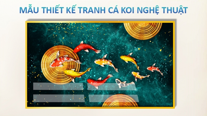 Thiết kế tranh c&aacute; Koi nghệ thuật theo y&ecirc;u cầu