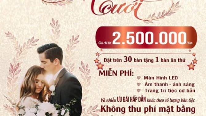 thiết kế banner quảng c&aacute;o tiệc cưới
