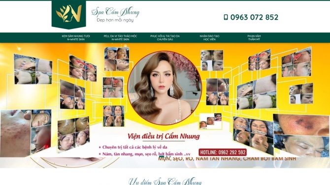 Thiết kế landing page sản phẩm N White Skin