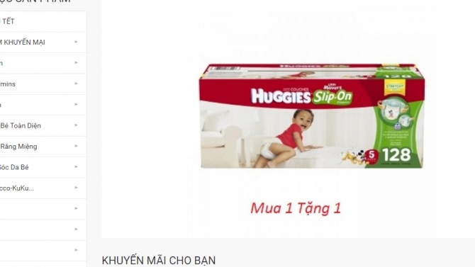 Thiết kế website b&aacute;n h&agrave;ng dohieuchobe.vn