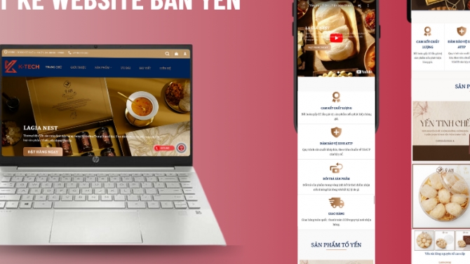 Thiết kế website b&aacute;n yến