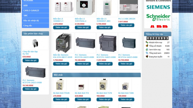 Shop b&aacute;n h&agrave;ng thiết bị tự động h&oacute;a