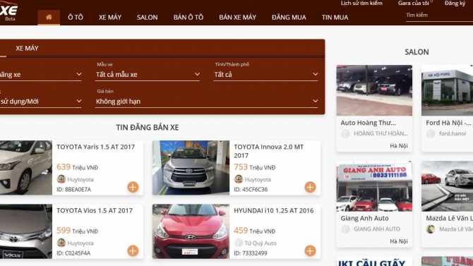 Dự &aacute;n chợ xe của c&ocirc;ng đồng Otofun