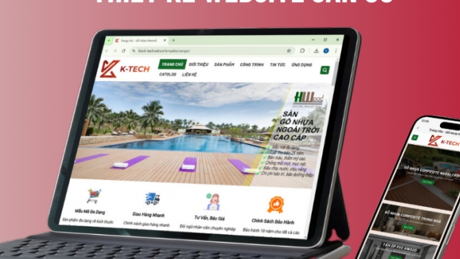 Thiết kế website s&agrave;n gỗ