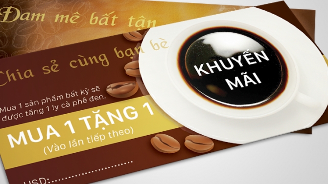 QA COFFEE (Logo, menu, gift voucher, nh&atilde;n sản phẩm, bảng hiệu)