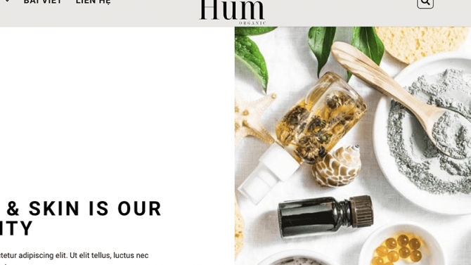 Thiết kế website b&aacute;n h&agrave;ng Humnature.vn