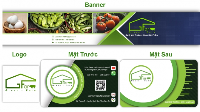 Bộ card business , banner youtube, logo