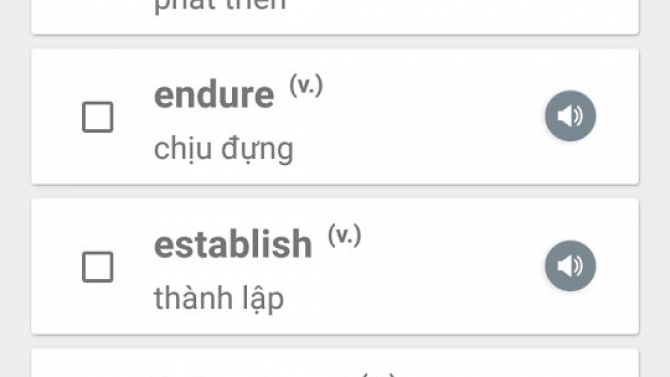 Ứng dụng học từ vựng IELTS (Android & iOS)