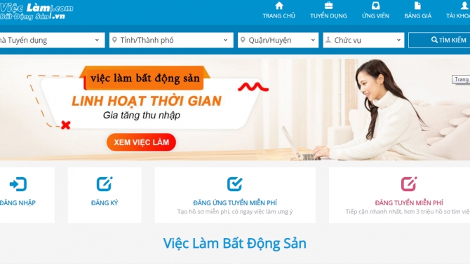 Việc l&agrave;m Bất Động Sản