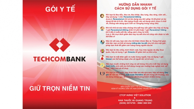 Thiết Kế Standee, Brochure Techcombank, Nh&agrave; Thuốc