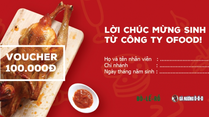 Thiết kế Voucher - OFOOD (&Ograve; &oacute; o, B&ograve; Lế Rồ)