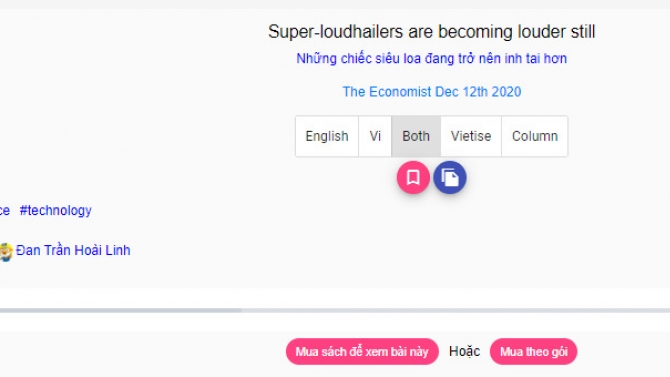 Dịch thuật website IELTS SONG NGỮ