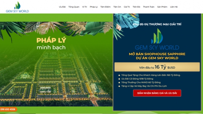 Thiết kế Landing Page Bất động sản 03