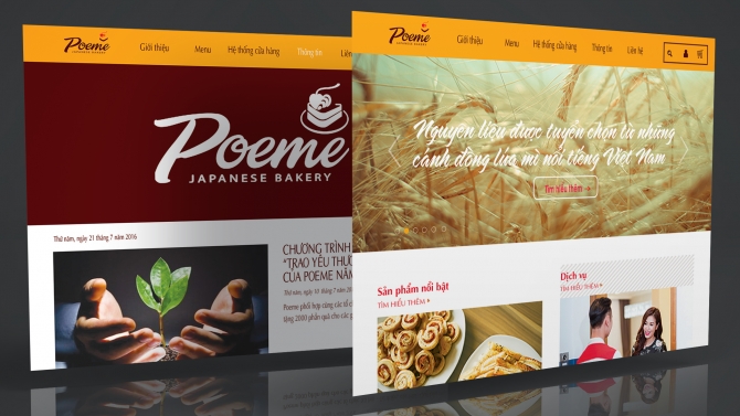 Thiết kế Website thương hiệu b&aacute;nh Poeme
