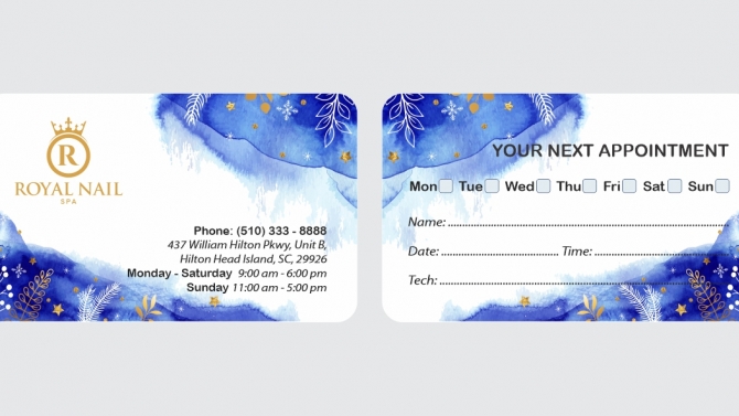 Thiết kế hệ thống nhận diện thương hiệu tiệm nail Royal - USA