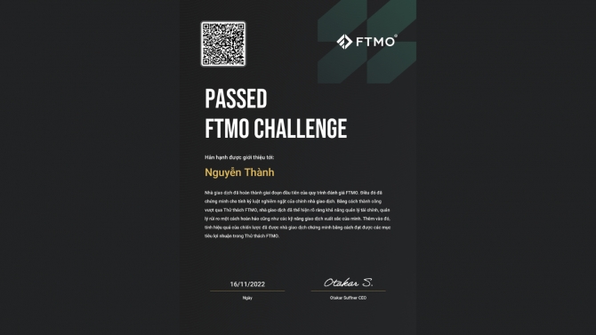 Nhận Chứng Chỉ Quỹ FTMO