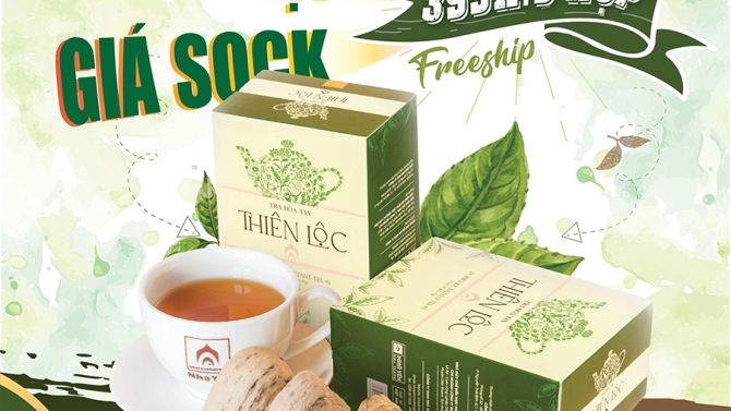 Banner quảng c&aacute;o Tr&agrave; Yến Thi&ecirc;n Lộc