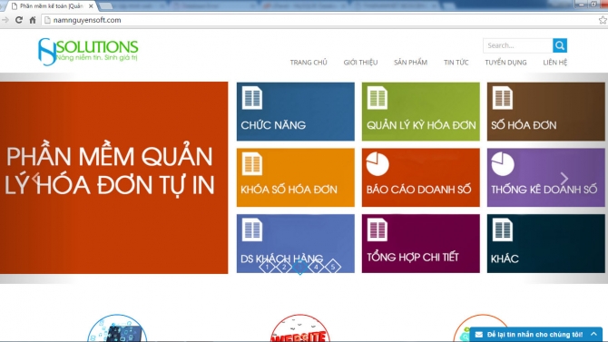 Thiết kế website namnguyensoft.com