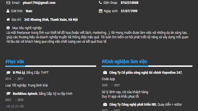 CV Pham Anh Tuan
