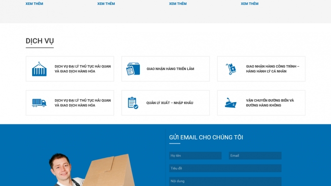 Dựng website phuongnamlogistics.vn